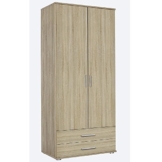 Kleiderschrank Rasant Eiche Sonoma, mit 2 Türen, 2 Schubladen 85x188 -